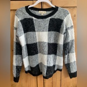 Black and White Checkered Sweater